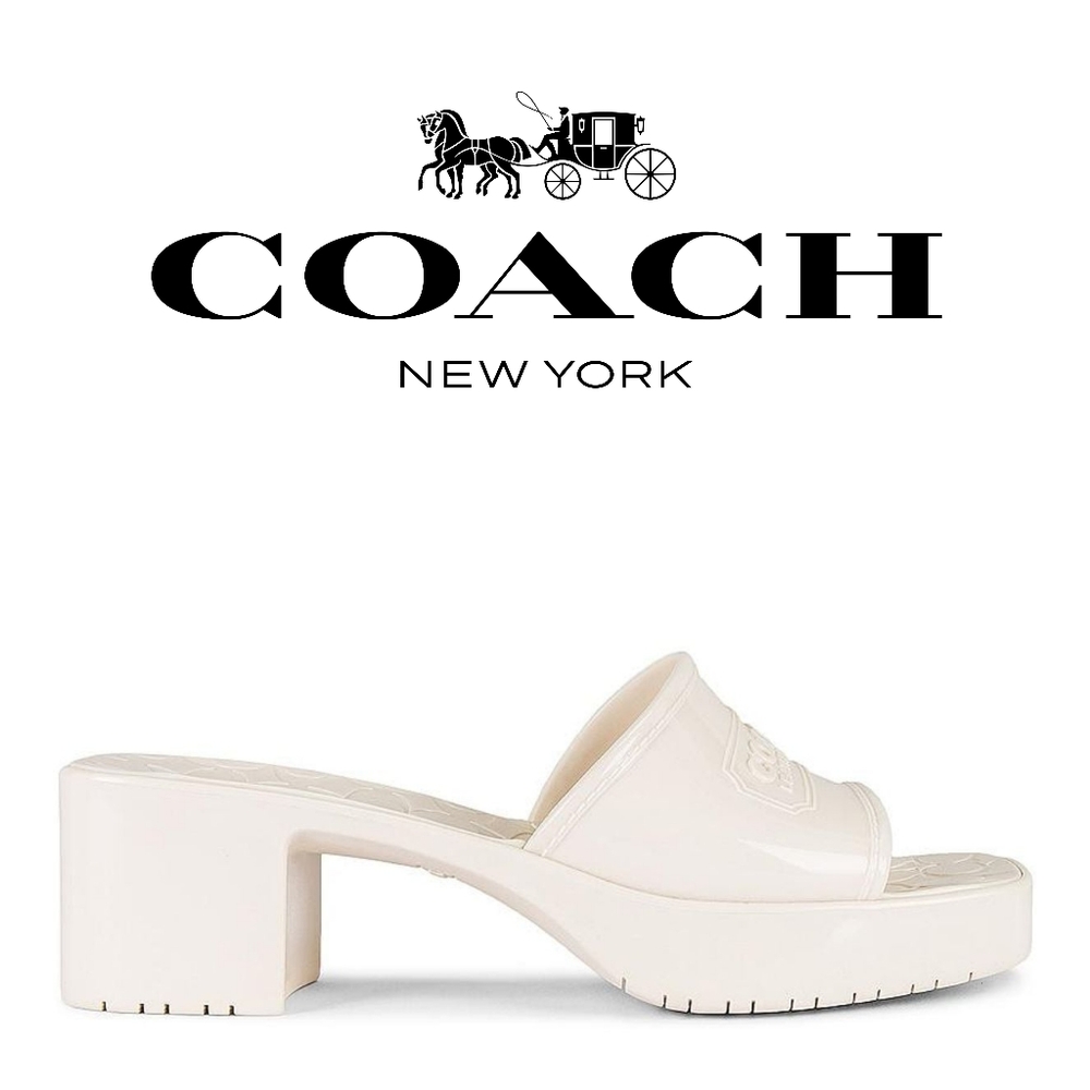 Coach Scarlett Rubber Sandal White Size 9 B (M)